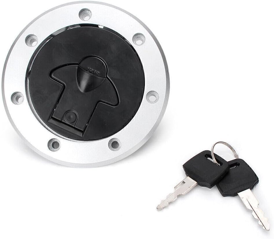 ya 6 8.14 for Kawasaki ZX6R ZX9R Fuel Gas Cap Cover Tank Lock Set w/ 2 Keys