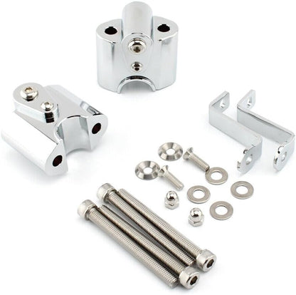 ya 4 8.8.2 Chrome Handlebar Riser Mount Lifting Bar Lift Risers Mounts Spacer for BMW R 18