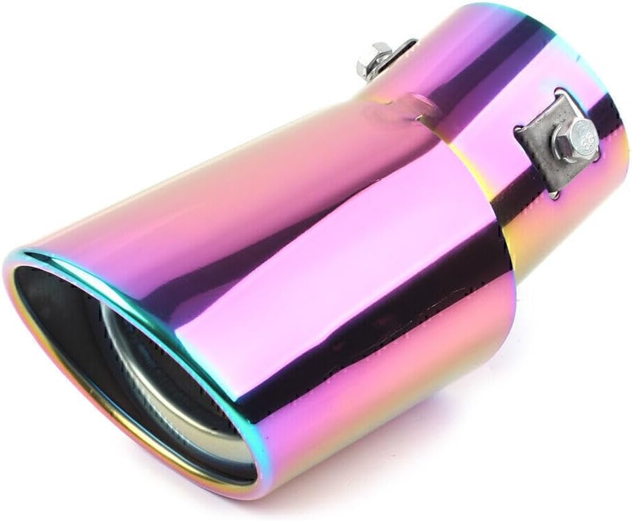 ya 14 9.20 zhengce Car Stainless Steel Rear Pipe Tail Muffler Tip Round Accessories RED-1