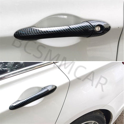 ya 10 9.16 baidi Fit for 2011-2014 for Hyundai Sonata Carbon Fiber Texture Door Handle Cover Trim ABS