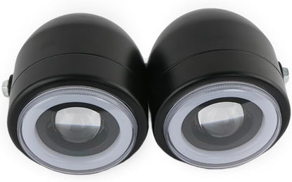 ya 4 8.14 Motorcycle Twins Double Headlights Headlights For Harley Street Fat Boy Softai
