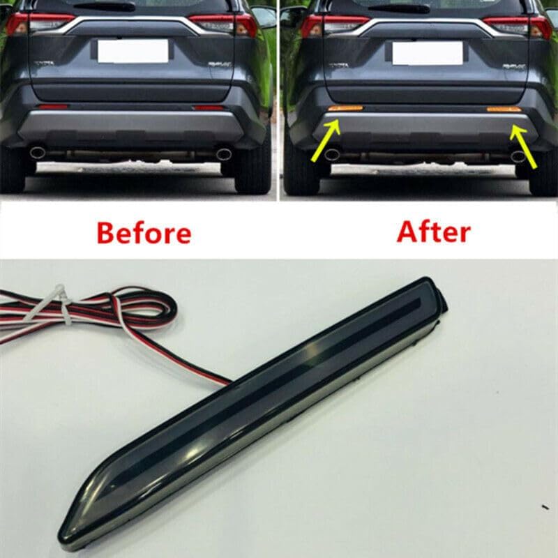 ya 4 8.8 for Toyota RAV4 2019-2024 LED Rear Fog Bumper Brake Light Tail Light Driving Light 