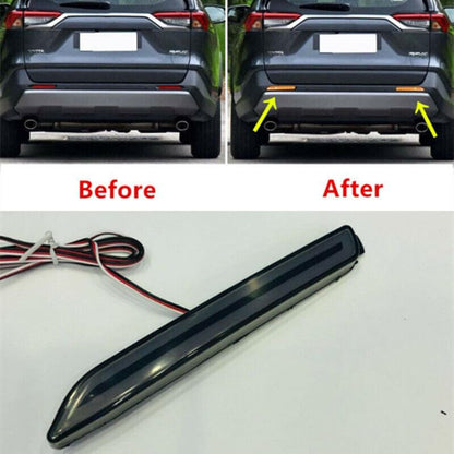 ya 4 8.8 for Toyota RAV4 2019-2024 LED Rear Fog Bumper Brake Light Tail Light Driving Light 