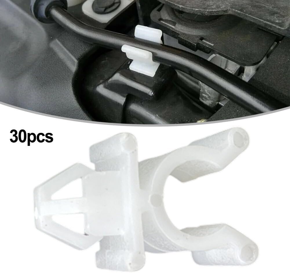 ya 13 9.15 baidi 30pcs For for Nissan Hood Support Prop Rod Clip 65722-01E00 Nylon Replacement