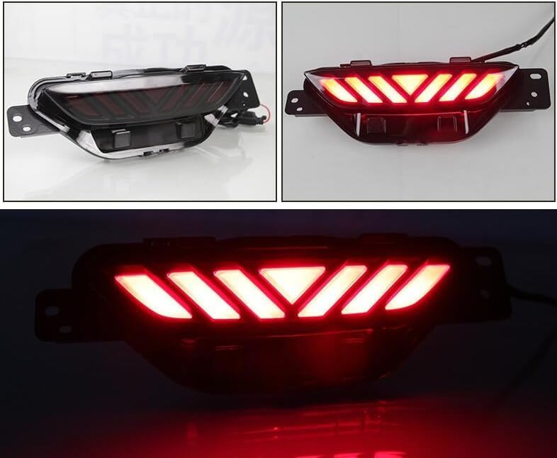 ya 4 8.10 for Toyota CHR C-HR 2018-22 LED Rear Fog Light Lamp Tail Bumper Light L&R&mid 3X