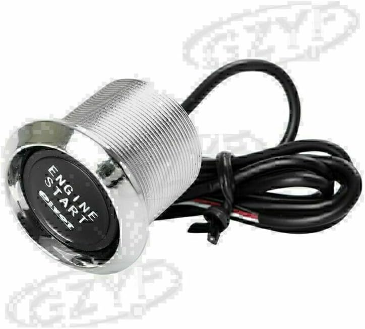 ya 4 8.14 Car Engine Start Push Button Standard Ignition Starter Switch Blue LED Light