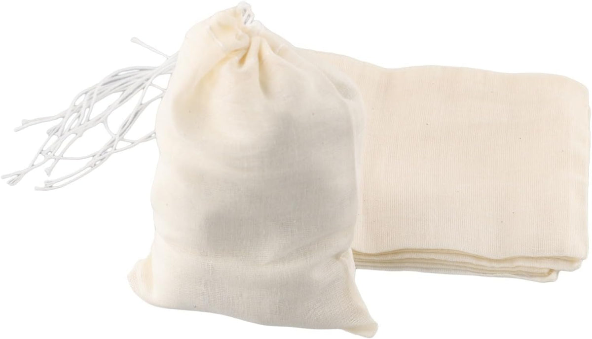 ya 14 9.20 baidi 10pcs/set Cotton Muslin Drawstring Straining Bag For Spice Herb Bouquet Garni-1