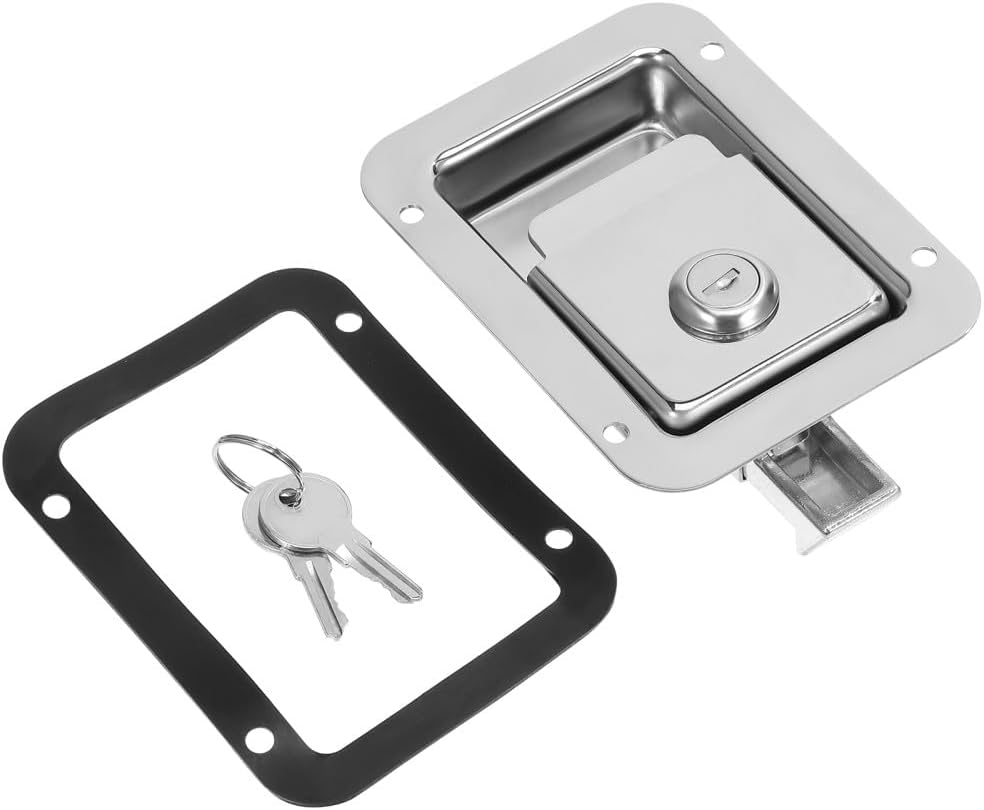 ya 4 8.14 Utility Bed Door Latches Flush Mount Lock Heavy Duty Tool Box Travel