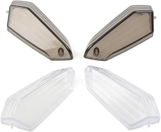 ya 4 8.10 2pcs Motorcycle Rear Turn Signal Light Lens for Kawasaki NINJA 300 650 1000
