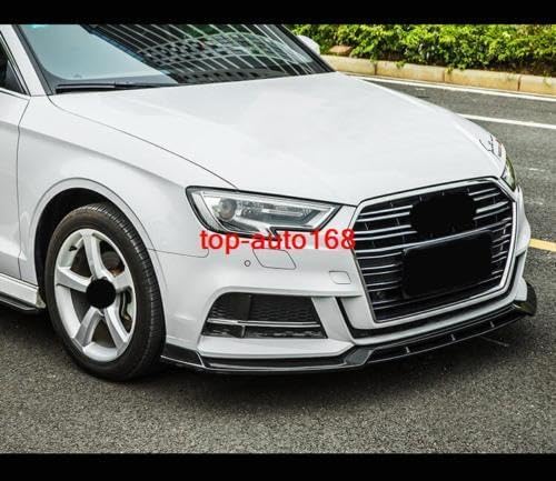 ya 2 8.15 Gloss black Surface Front Bumper Lip Body Kit Spoiler 4pcs for Audi A3 2017-2020