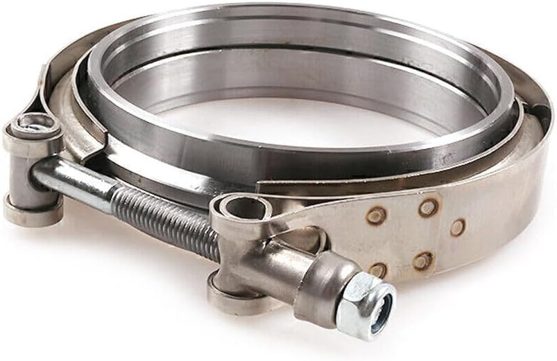 ya 4 8.14 4 V-Band Flange & Clamp Kit Fit Turbo Downpipes Mild Steel Flange