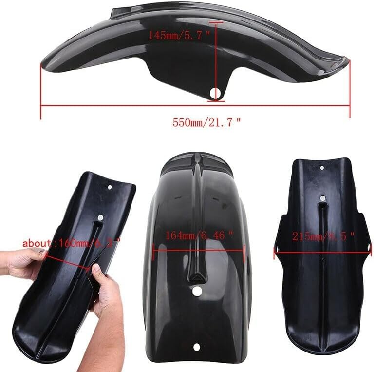 ya 4 8.10 Black Motorcycle Rear Fenders Mudguard for Chopper