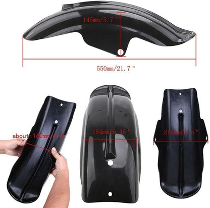 ya 4 8.10 Black Motorcycle Rear Fenders Mudguard for Chopper