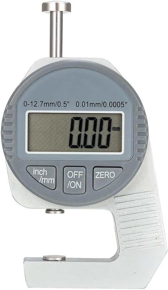 ya 4 8.24 baidi Digital Thickness Gauge 0 -12.7mm x 0.01mm Flat Anvil Round Measuring Tool
