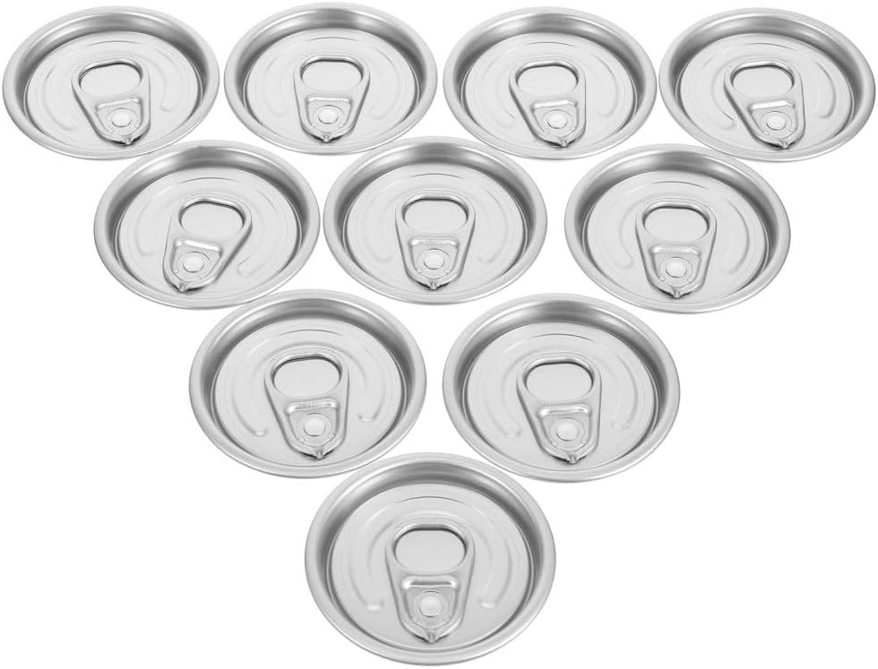 ya 14 9.20 baidi 10 Pcs Aluminum Easy-pull Cover Wide Mouth Jar Lid Lids Canning Regular-1
