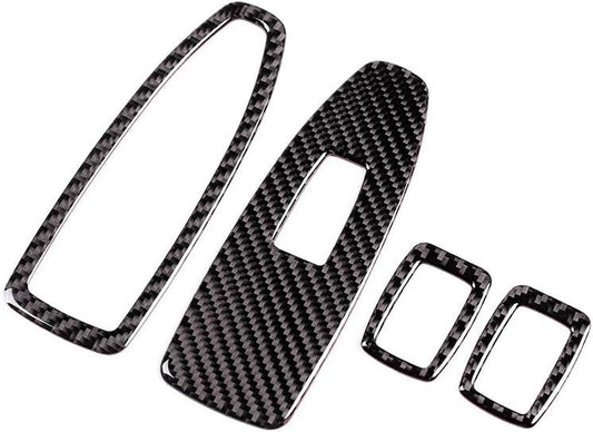 ya 2 8.15 Real Carbon Fiber Inner Window Switch Button Panel Cover for BMW 3 4 Series F30