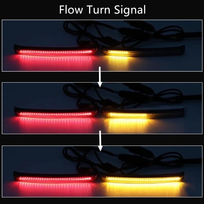 ya 13 9.15 baidi Smoke Saddlebag Tail Light LED Runnin Brake Turn Signal Lamp for Harley-Davidson