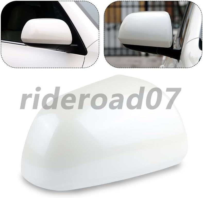 ya 11 9.14 baidiRight Side Rearview Mirror Cover Cap White for Toyota Highlander 2009-2014