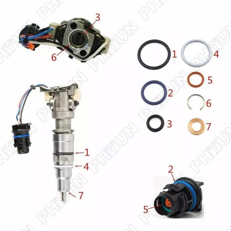 ya 3 8.24 baidi Oring/Seal Fuel Injector kit for Ford 6.0L Powerstroke Diesel Engine 2003-2010