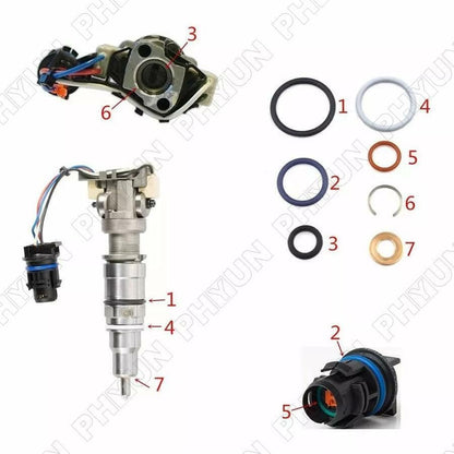ya 3 8.24 baidi Oring/Seal Fuel Injector kit for Ford 6.0L Powerstroke Diesel Engine 2003-2010