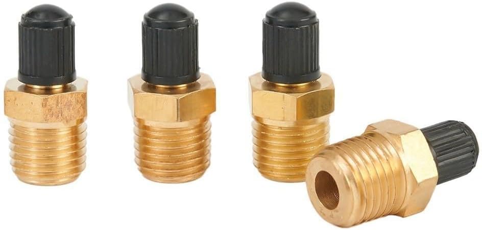 ya 14 9.20 baidi 4 X Replacement 1/4 Male NPT MPT Solid Brass Air Compressor Tank Fill Valve-1