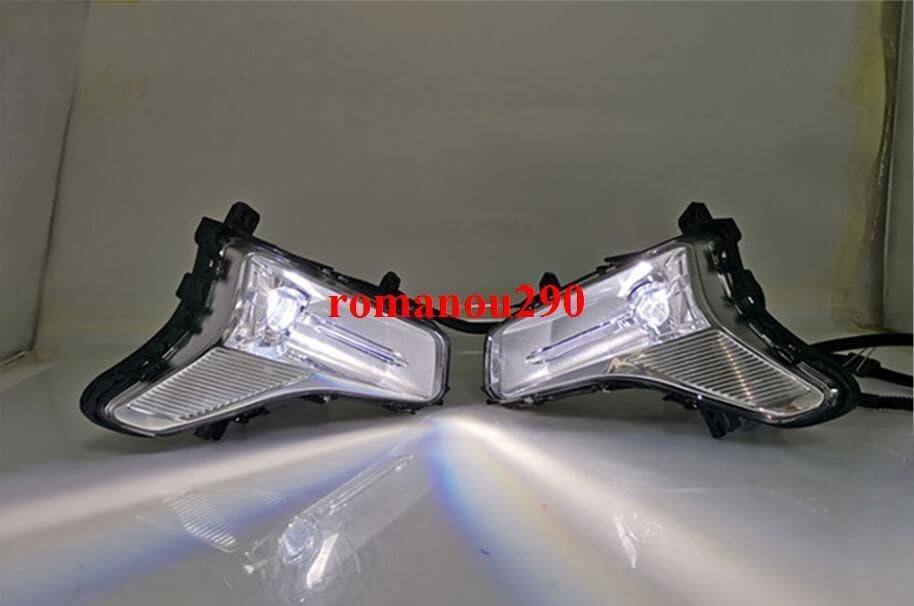 ya 9 10.24 for Ford Fusion 2019-2022 LED Front Bumper Fog Lights Kit w/Bulbs Wire Bezel