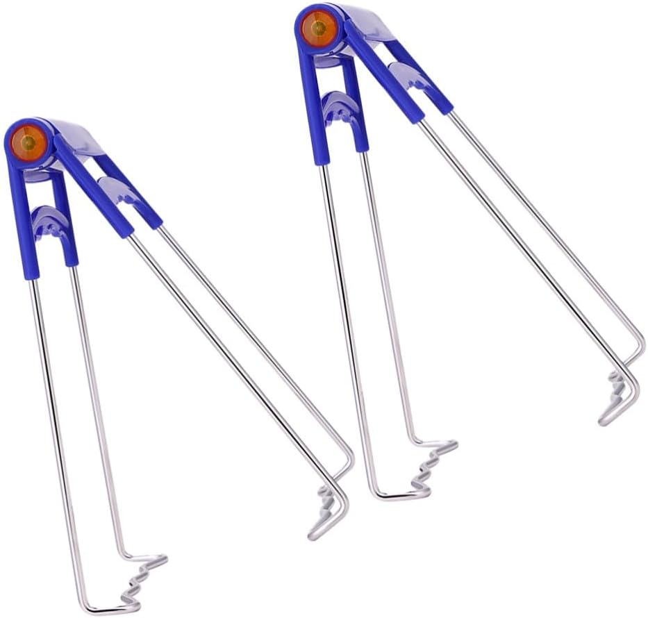 ya 14 9.20 baidi 2 Pcs Anti-scald Dish Tongs Gripper Stainless Steel Plate Bowl Clip-1