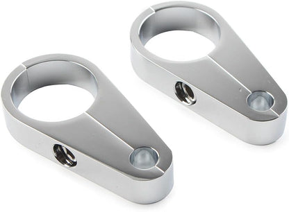 ya 6 8.14 1.25 Handlebar Brake Clutch Cable Wire Clamp Holder for Harley Bike Chrome Pair