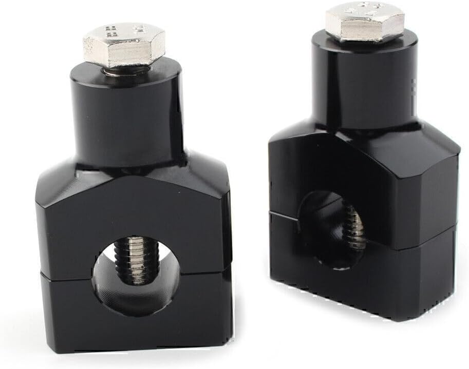 ya 13 9.15 baidi 1 Handlebar Fat Bar Mount Clamps Risers Adaptor Mounts for Harley Fatboy Pair