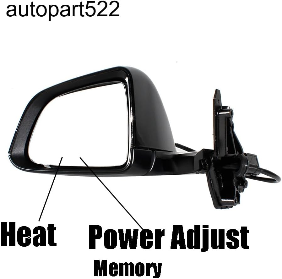 ya 4 8.10 for Tesla Model Y 2020-2023 Black Left Driver Side Mirror 13 Pin Heated