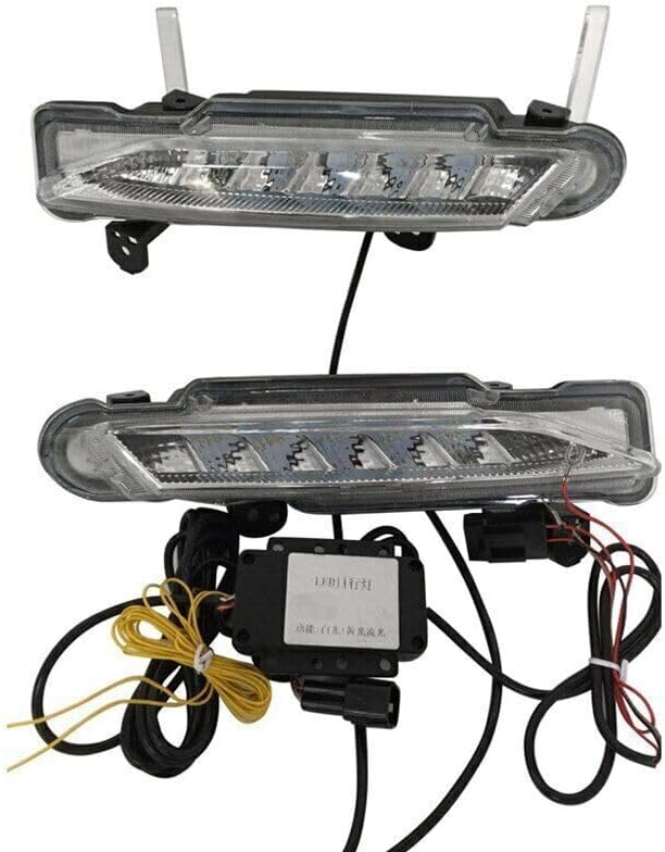 ya 2 8.15 A pair of front DRL daytime running lights and fog lights suitable for Toyota Yaris 2017-2019