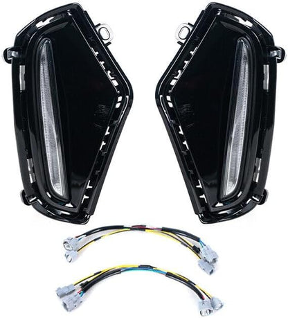 ya 2 8.15 LED tri color DRL fog light with turn signal function suitable for Toyota RAV4 2019-2024