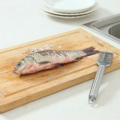 ya 14 9.20 baidi 1 Piece Fish Scaler Remover Tool Fish Scaler Brush Stainless Steel Sawtooth-1
