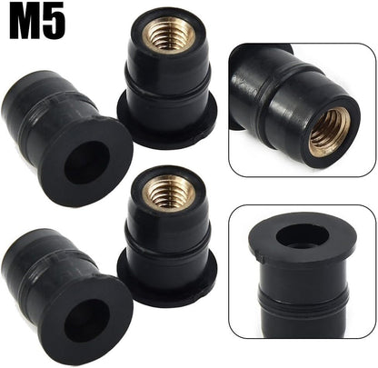 ya 2 8.15 Windshield Nuts Motorcycle Nuts 4PCS 5mm Damper M5 Motorcycle Mounting