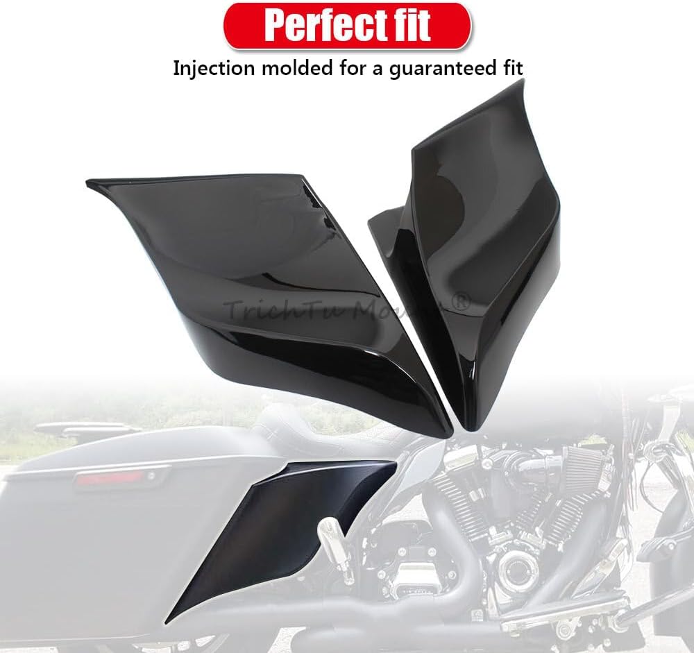 ya 23 10.7 baidi Gloss Black Stretched Extended Side Cover Panel Fit for Harley Touring 2014-2023