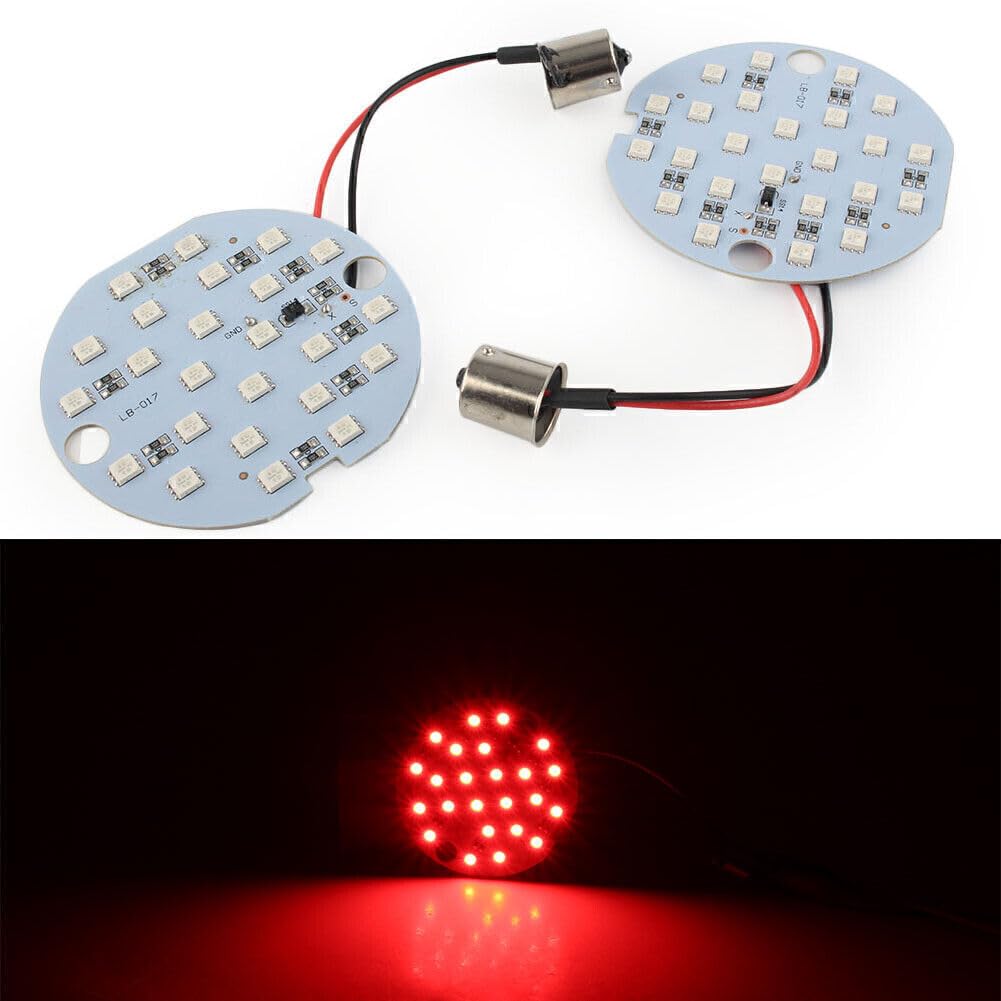 ya 9 10.24 Red Turn Signal/Daytime Running Panel Light Fit Harley 1156 BA15d