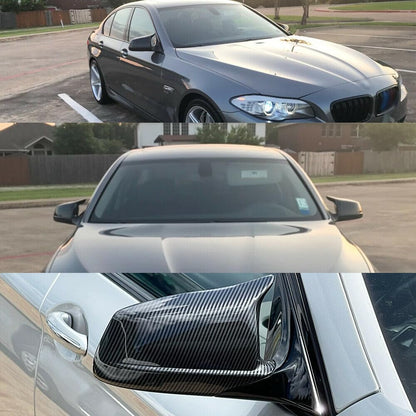 ya 11 9.14 baidiCarbon Fiber Side Mirror Cap Cover Fit for BMW F10 535i 550i 530d 528i 2011-2013