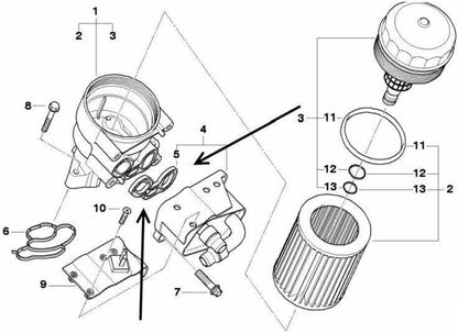 ya 4 8.14 2x Oil filter housing gasket for BMW E81 E87 E88 E46 E90 11427508971 11427508970