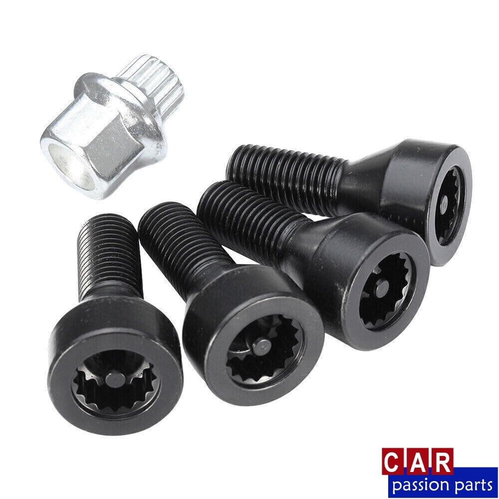 ya 8 8.24 baidi Wheel Lock Set Black Lug Bolts for BMW E32 E34 3 5 7er & for Mini 36136786419