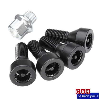 ya 8 8.24 baidi Wheel Lock Set Black Lug Bolts for BMW E32 E34 3 5 7er & for Mini 36136786419