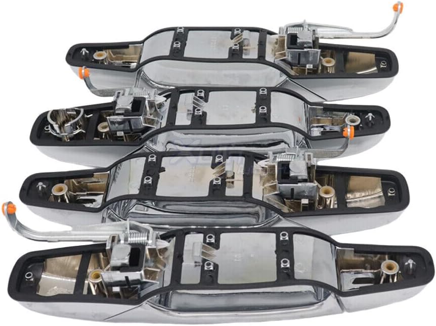 ya 5 8.24 baidi Chrome Door Handle 4 Pieces for 07-13 for Chevrolet Tahoe for GMC for Yukon for Sierra Denali Front and Rear 