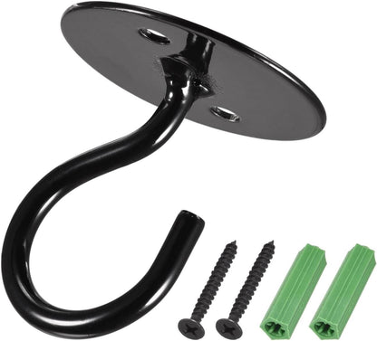 ya 26 10.21 baidi Ceiling Hooks Wall Mounted 40x4 m Iron for Hanging Plants Black 4Pcs