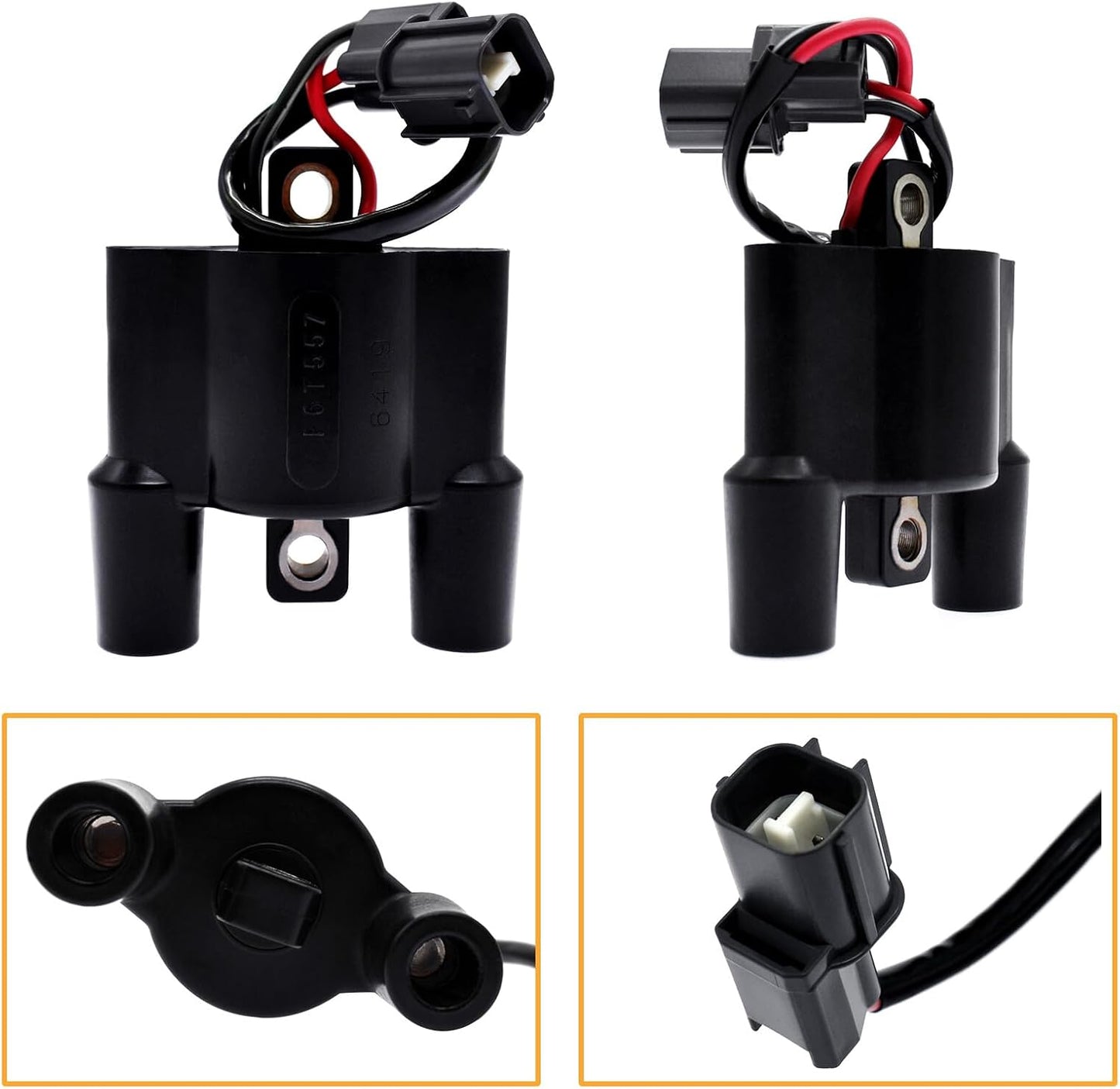 ya 5 8.10 2pcs Ignition Coils F6T557 for Yamaha F60 F150 F50 F75 F90 for Kawasaki Motocycle