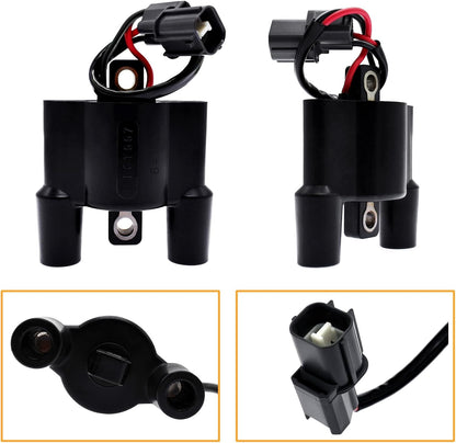 ya 5 8.10 2pcs Ignition Coils F6T557 for Yamaha F60 F150 F50 F75 F90 for Kawasaki Motocycle