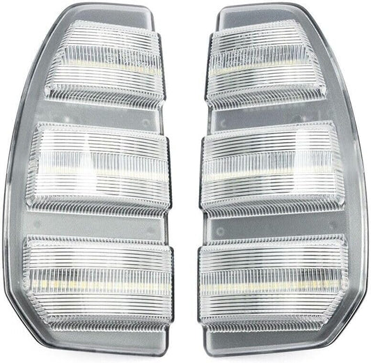 ya 4 8.10 White Amber LED Trailing Mirror Turn Signal Driving Lights for 07-21 for Toyota Tundra 