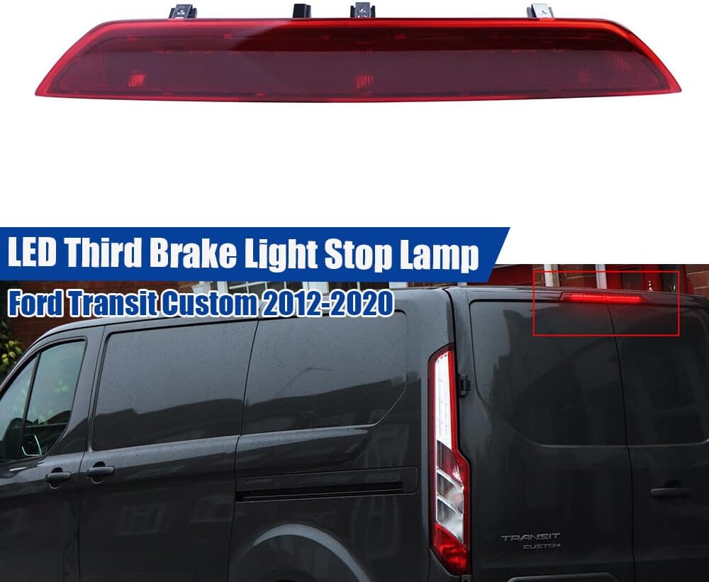 ya 13 9.15 baidi Red Lens High-Level Third Brake Lights Lamps For for Ford Transit Custom 2012-2020