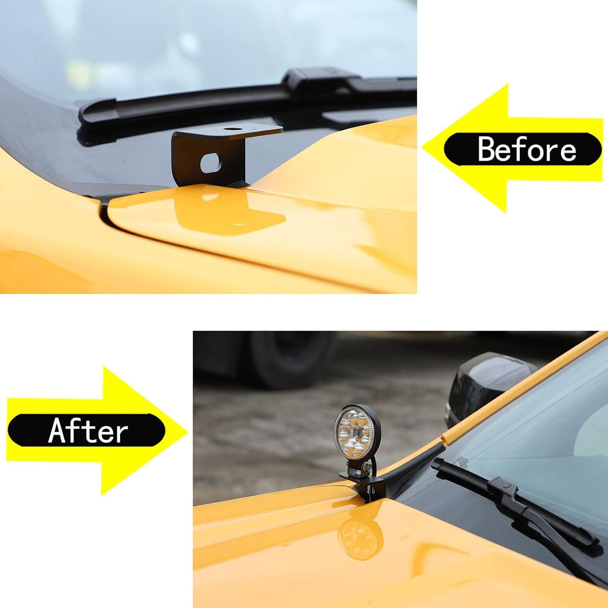 ya 6 8.14 Suitable for Ford Ranger 2023-2024 LED Light pod Cover Groove Installation Bracket with Low Profile