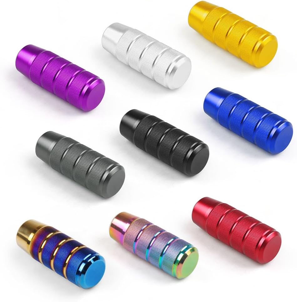ya 11 9.14 baidi95mm Non-Slip Gear Stick Shifter Knob Alloy for MAN ual Transmission Grilled Blue