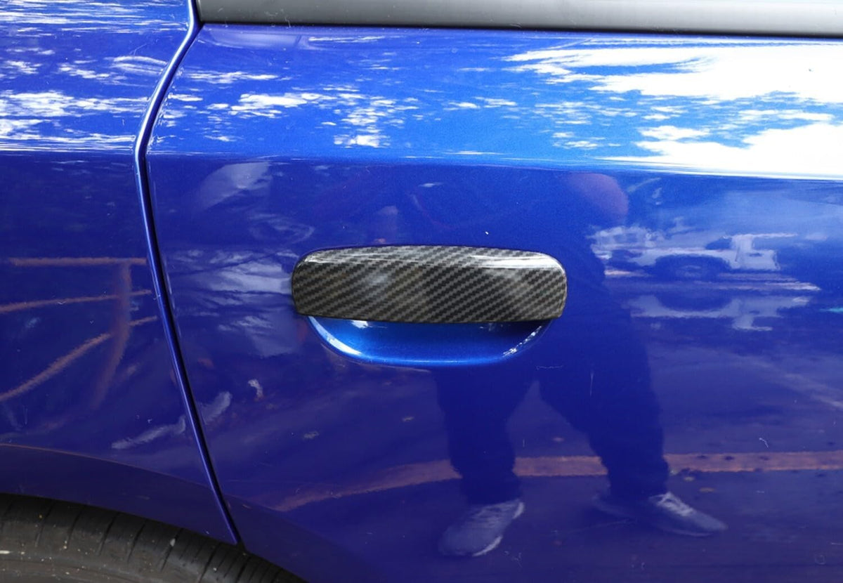 ya 10 9.16 baidi Exterior Door Handle Decor Cover Trim for Dodge for Charger 2011+ Carbon Fiber