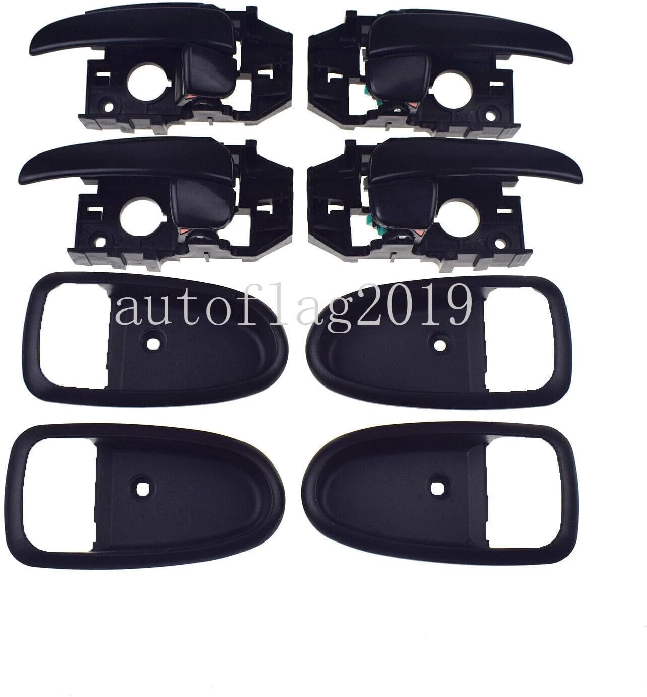 ya 4 8.24 baidi for Hyundai for Elantra 2001-2006 Interior Door Handle and Fender Trim Black 4-Piece Set 